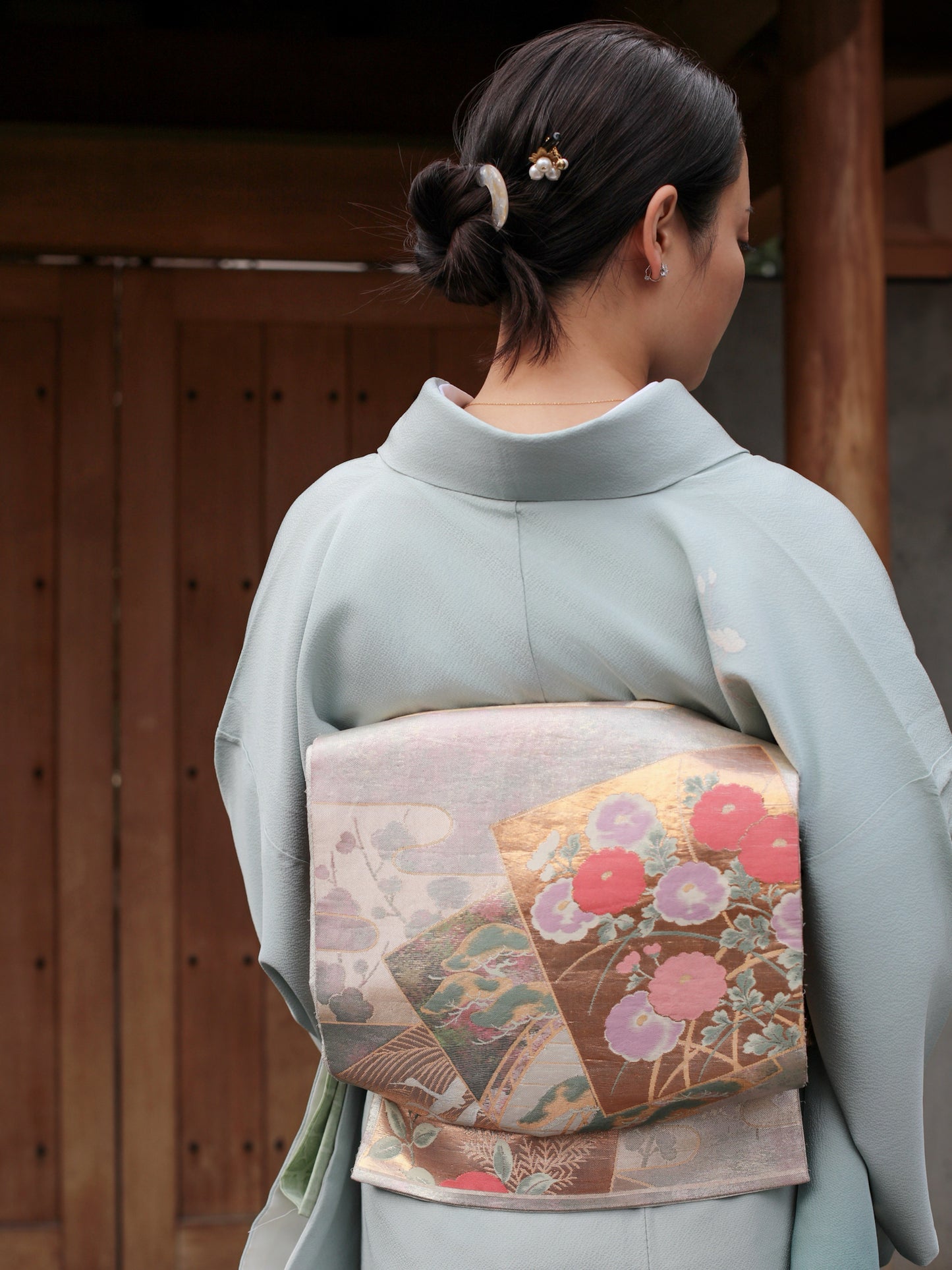 【レンタル】友禅 訪問着 11点フルセット | 身長155-171cm | セパレート着物 | 送料無料 | "Valen"