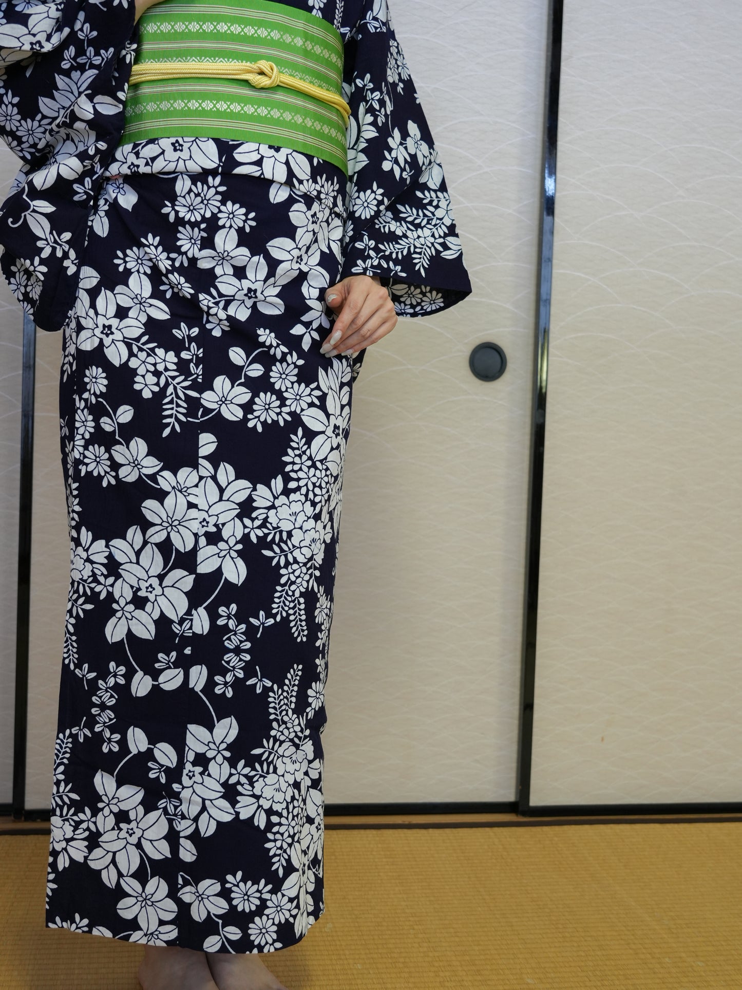【3点セット】大人のセパレート浴衣||注染|手縫い|身長~156cm| "Nirox"