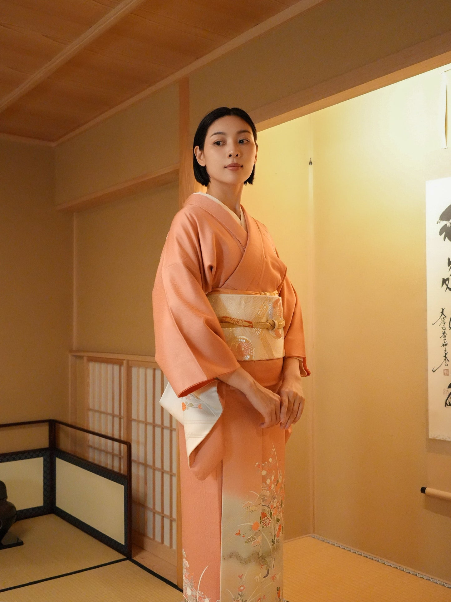 【レンタル】訪問着 11点フルセット | 身長155-175cm | セパレート着物 | 送料無料 | "Teros"