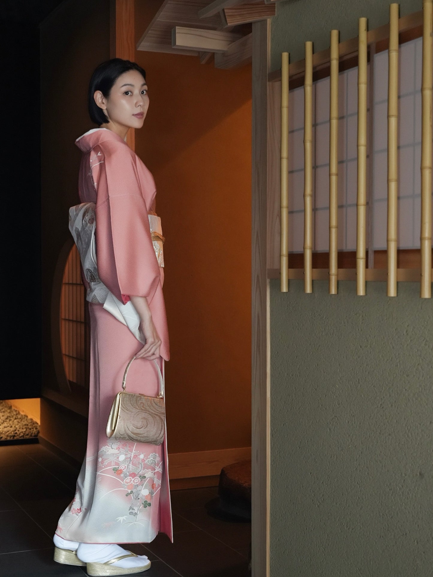 【レンタル】訪問着 11点フルセット | 身長155-175cm | セパレート着物 | 送料無料 | "Teros"