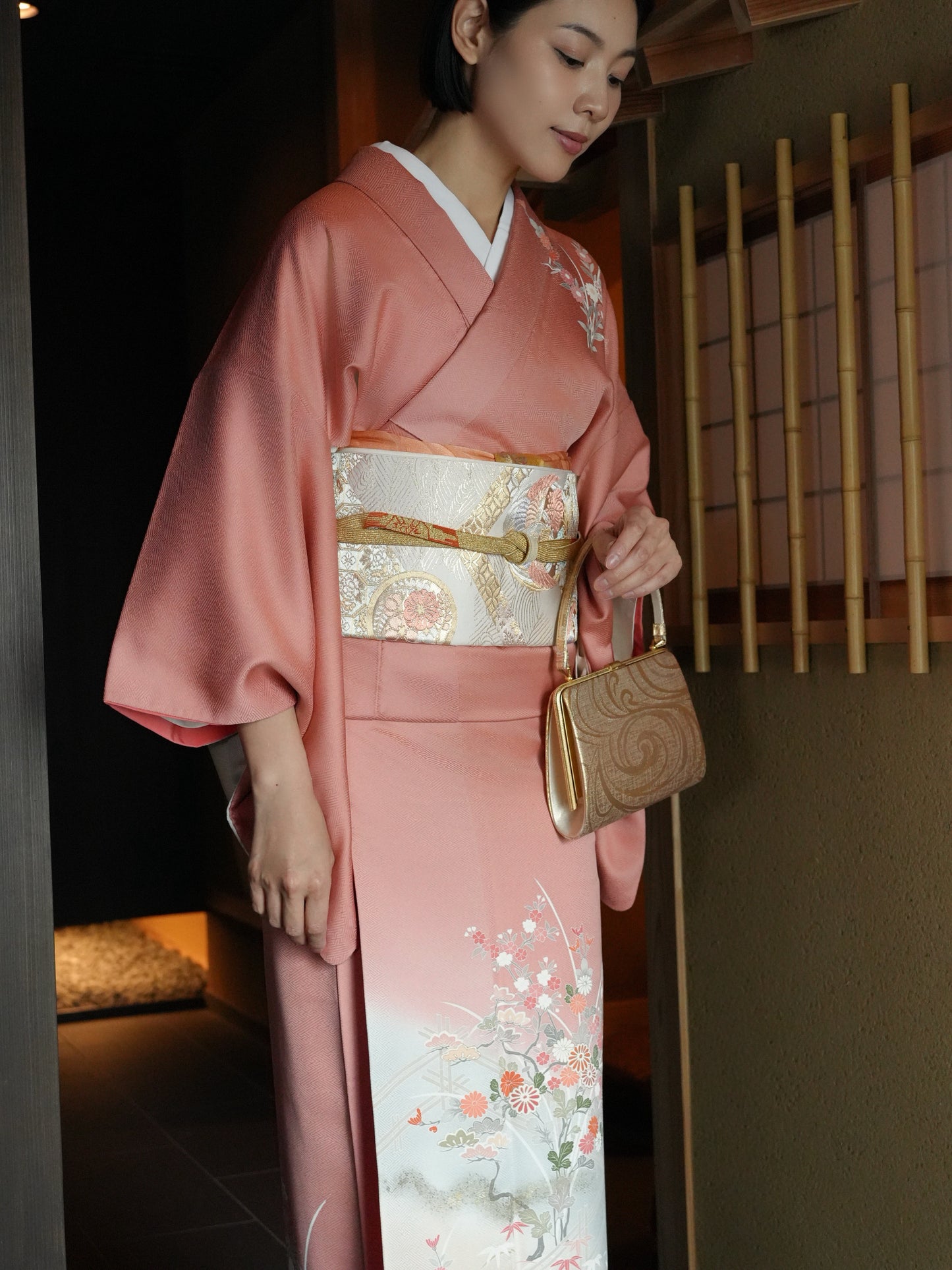 【レンタル】訪問着 11点フルセット | 身長155-175cm | セパレート着物 | 送料無料 | "Teros"