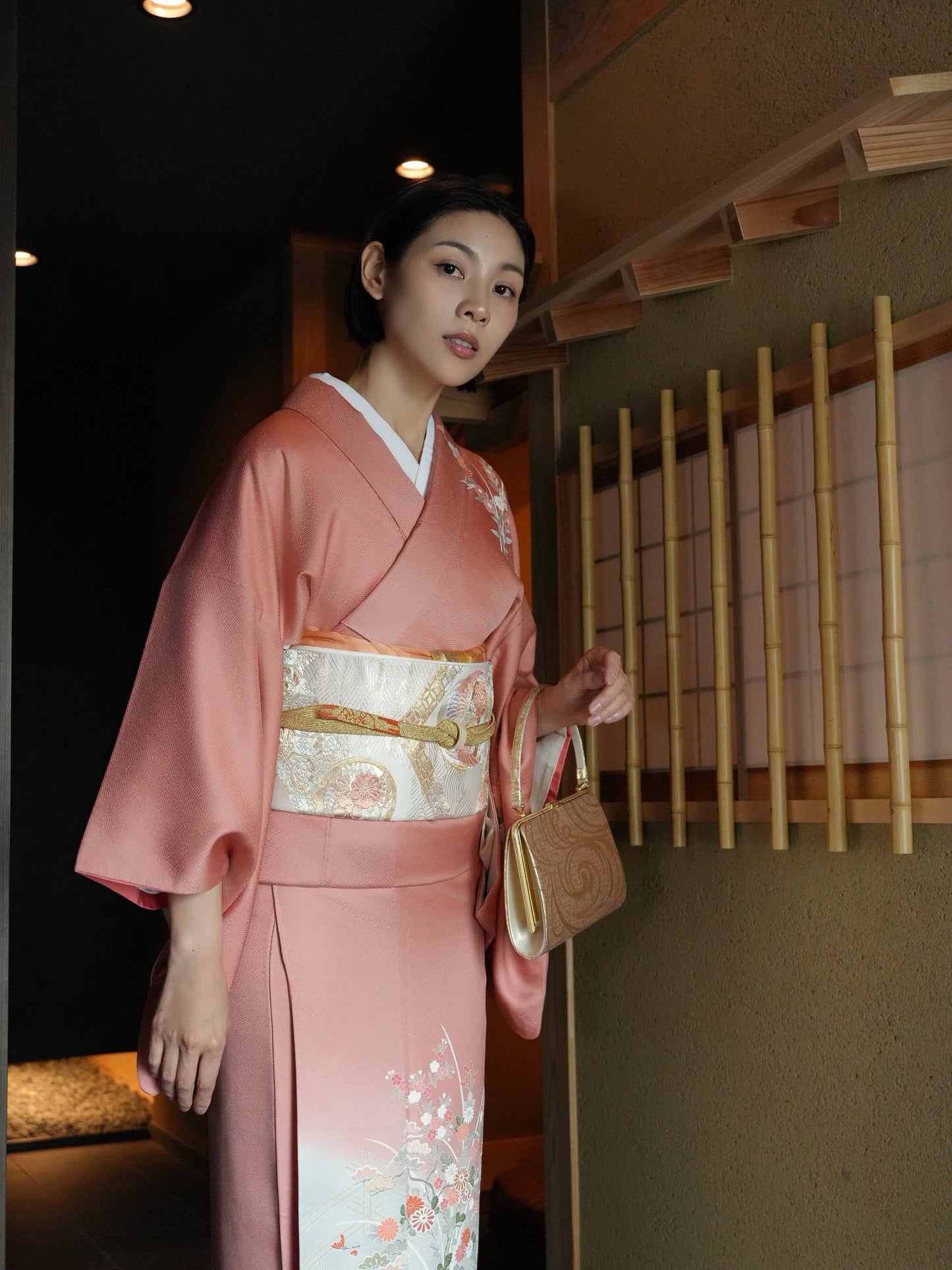 【レンタル】訪問着 11点フルセット | 身長155-175cm | セパレート着物 | 送料無料 | "Teros"