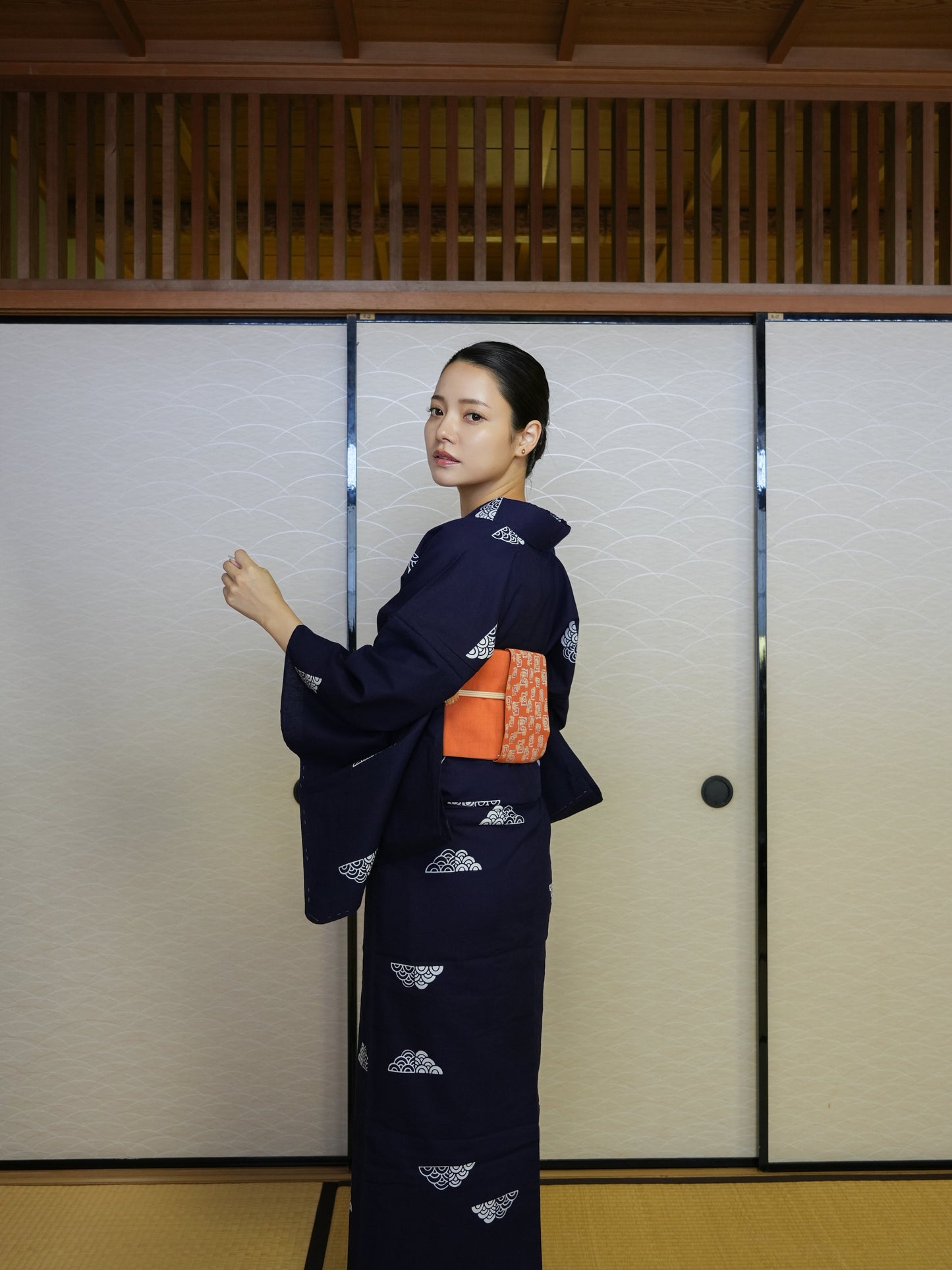 【3点セット】大人のセパレート浴衣|未使用|注染|手縫い|身長155-169cm| "Mikro"