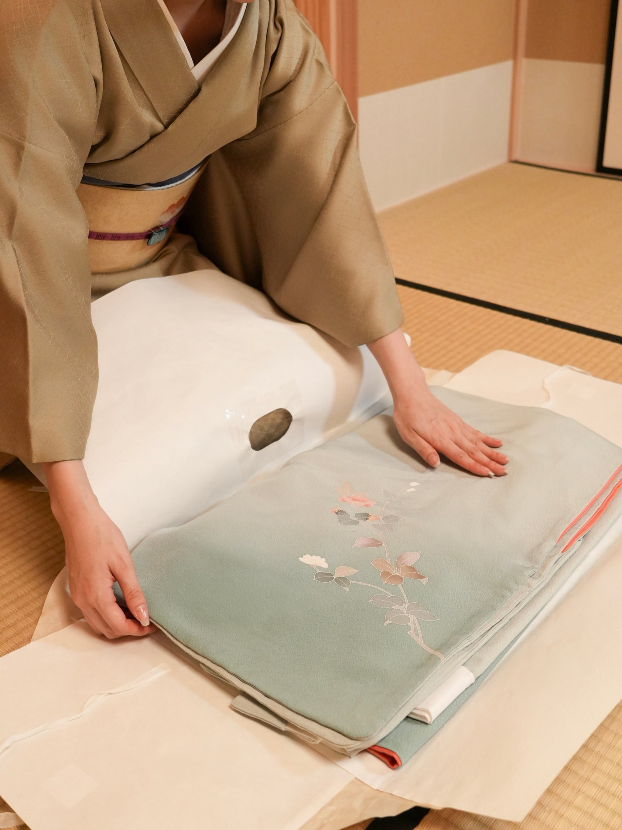 【レンタル】友禅 訪問着 11点フルセット | 身長155-174cm | セパレート着物 |
