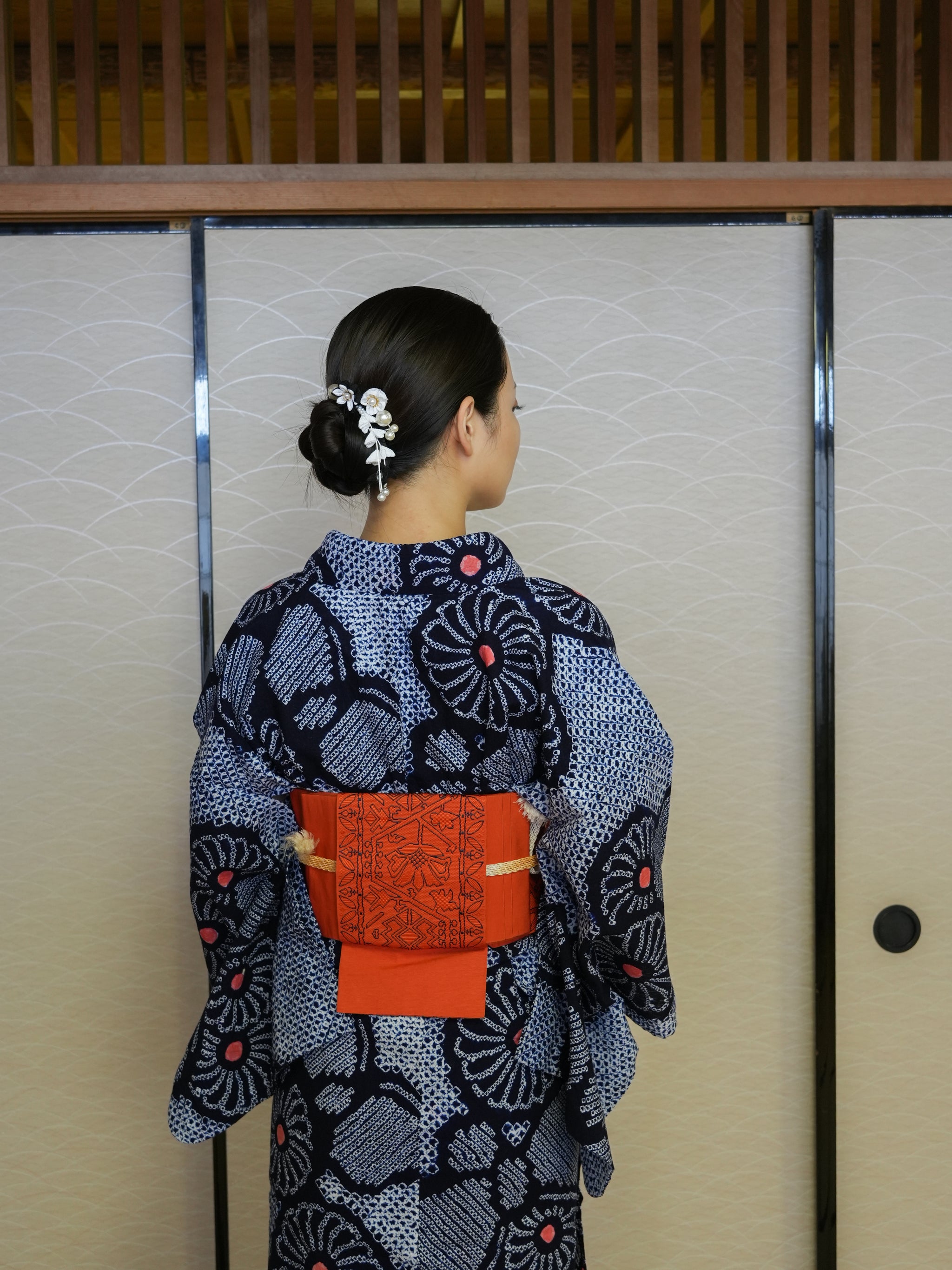 【３点セット】大人のセパレート浴衣｜有松鳴海絞り｜身長155-166cm｜ 