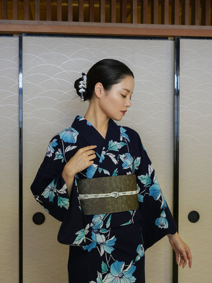 【３点セット】大人のセパレート浴衣｜注染｜手縫い｜身長155-164cm｜ "Xiora"