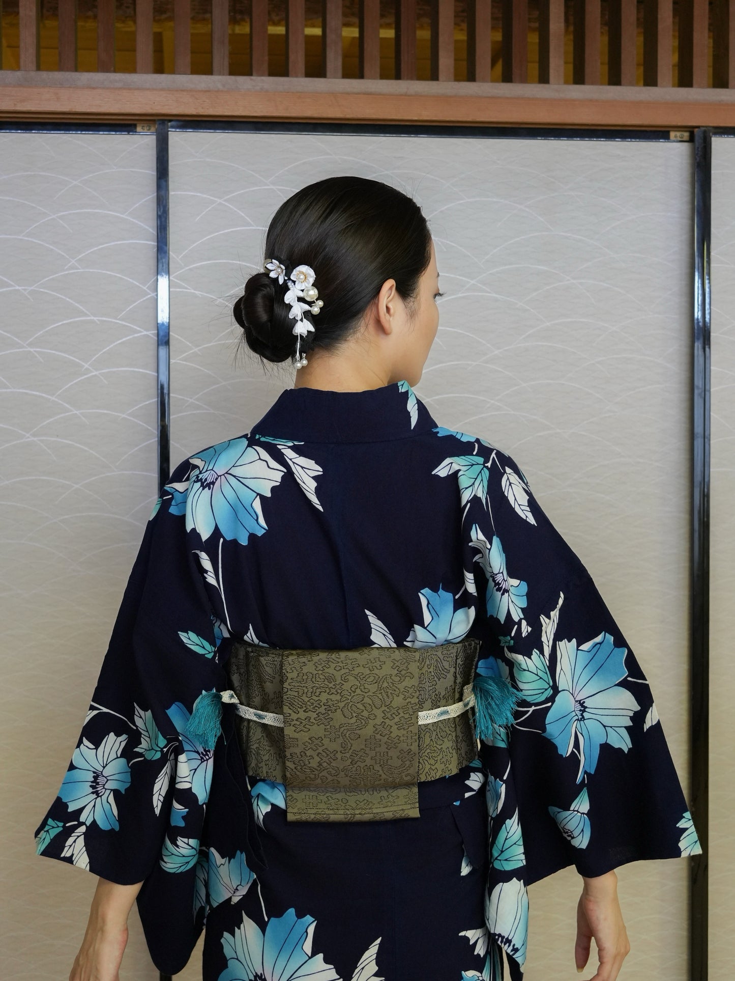 【３点セット】大人のセパレート浴衣｜注染｜手縫い｜身長155-164cm｜ "Xiora"