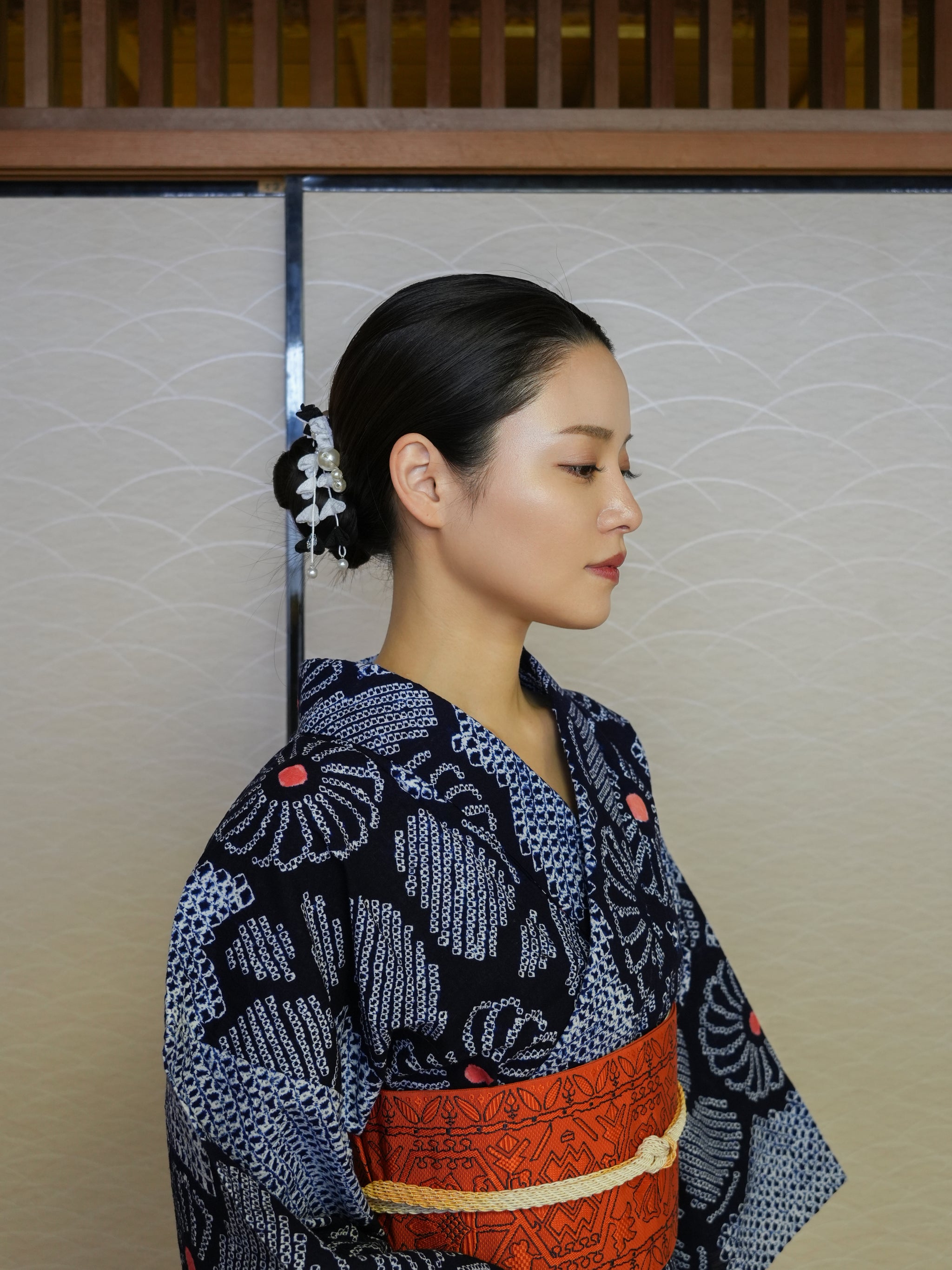 【３点セット】大人のセパレート浴衣｜有松鳴海絞り｜身長155-166cm｜ 