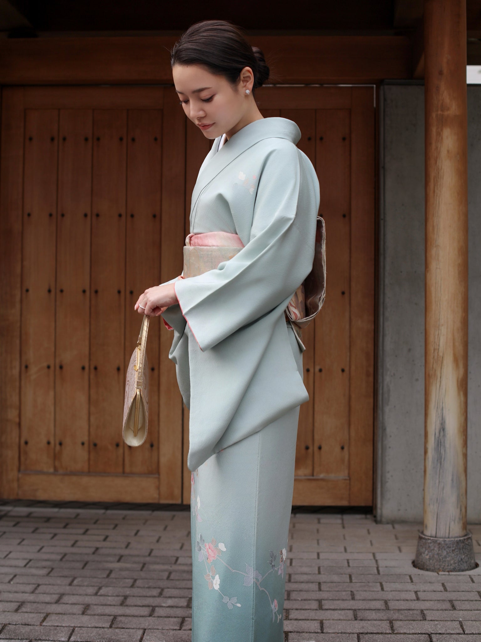 【レンタル】友禅 訪問着 11点フルセット | 身長155-171cm | セパレート着物 | 