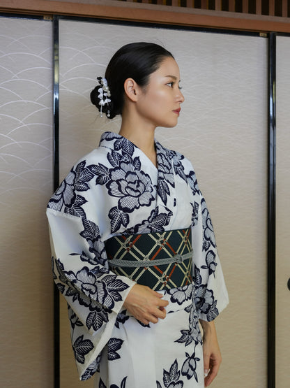 【３点セット】大人のセパレート浴衣｜注染｜手縫い｜身長155-163cm｜ "Mivon"