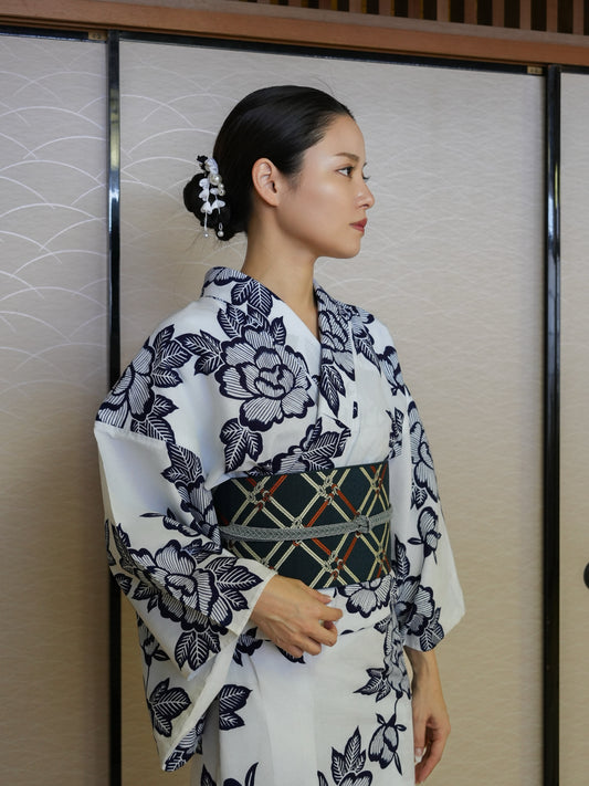 【３点セット】大人のセパレート浴衣｜注染｜手縫い｜身長155-163cm｜ "Mivon"