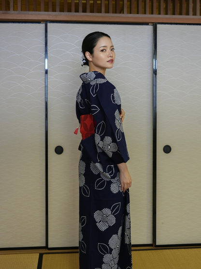 【３点セット】大人のセパレート浴衣｜未使用｜藍染｜身長155-167cm｜ "Cavon"