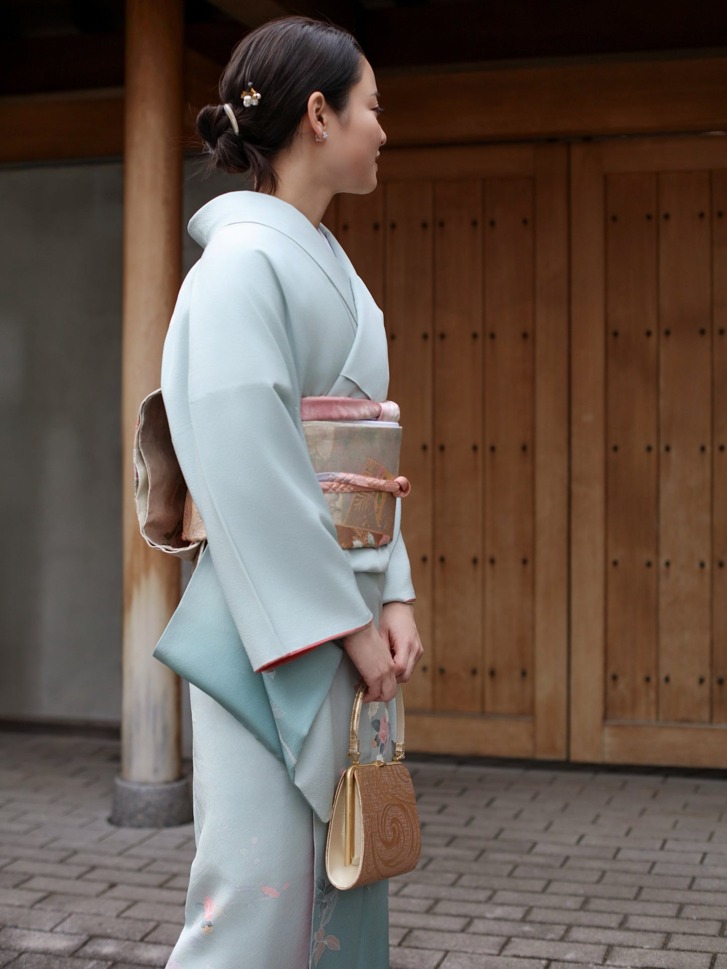【レンタル】友禅 訪問着 11点フルセット | 身長155-171cm | セパレート着物 | 送料無料 | "Valen"