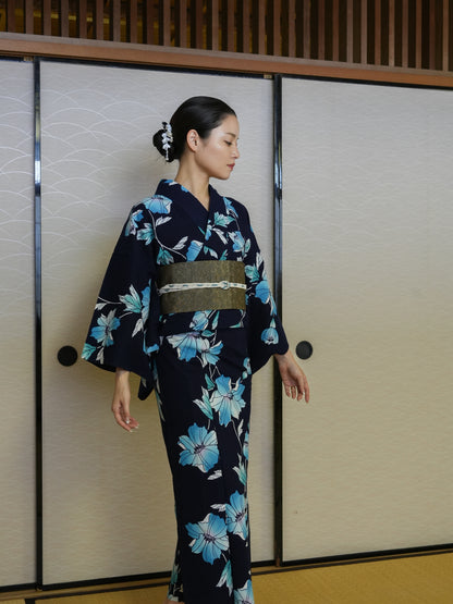 【３点セット】大人のセパレート浴衣｜注染｜手縫い｜身長155-164cm｜ "Xiora"