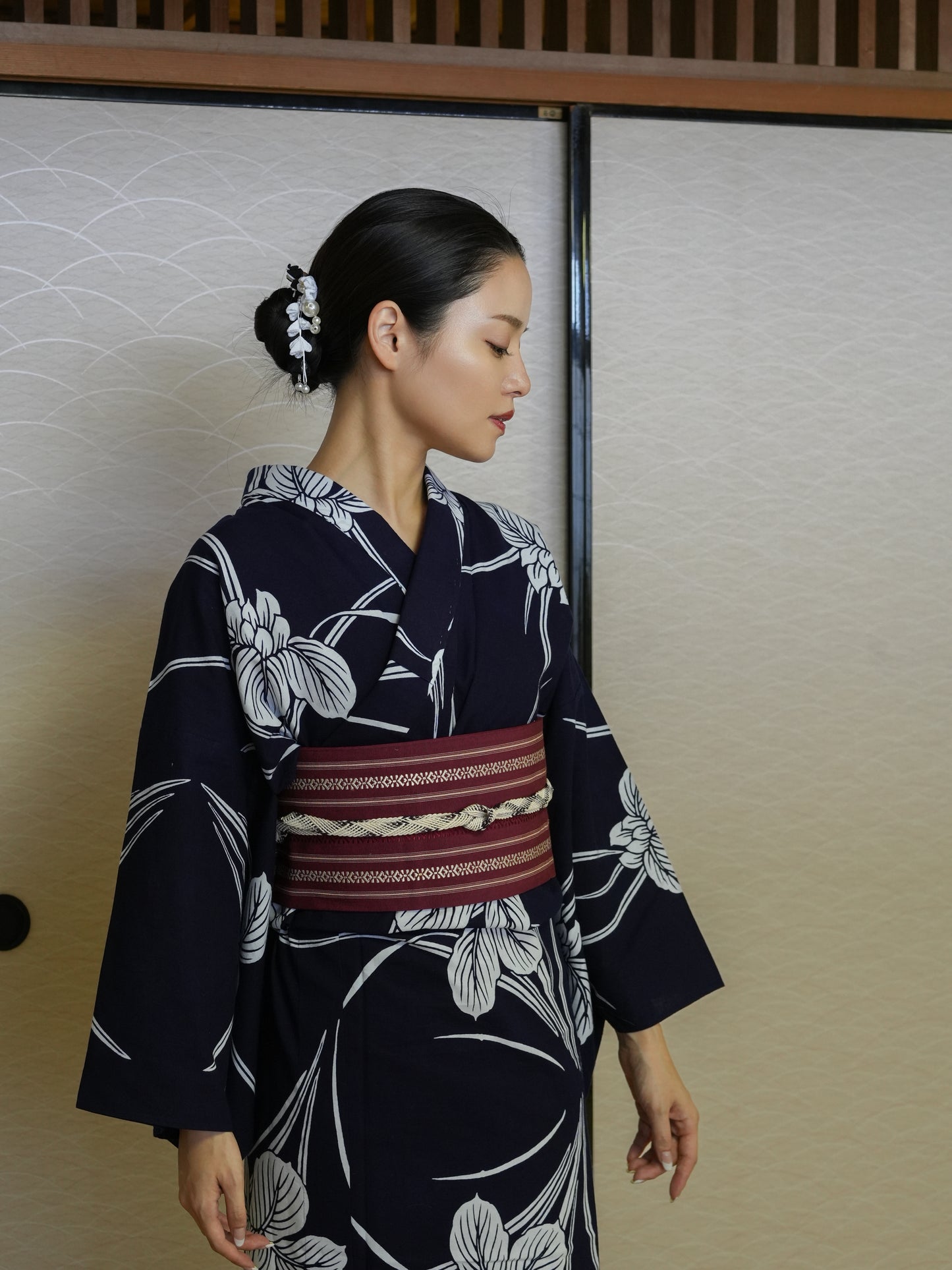 【３点セット】大人のセパレート浴衣｜注染｜手縫い｜身長155-165cm｜ "Sivon"