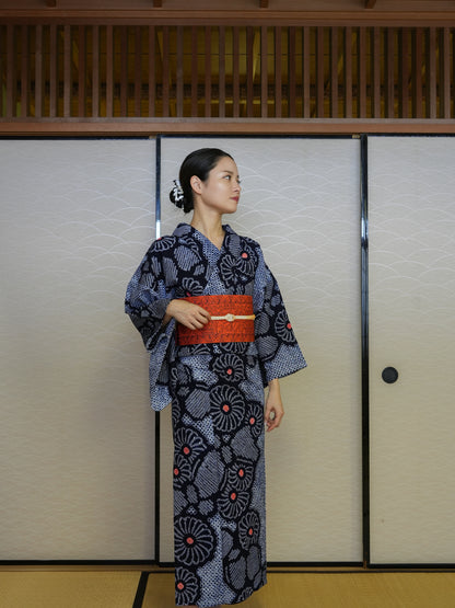 【３点セット】大人のセパレート浴衣｜有松鳴海絞り｜身長155-166cm｜ "Virae"
