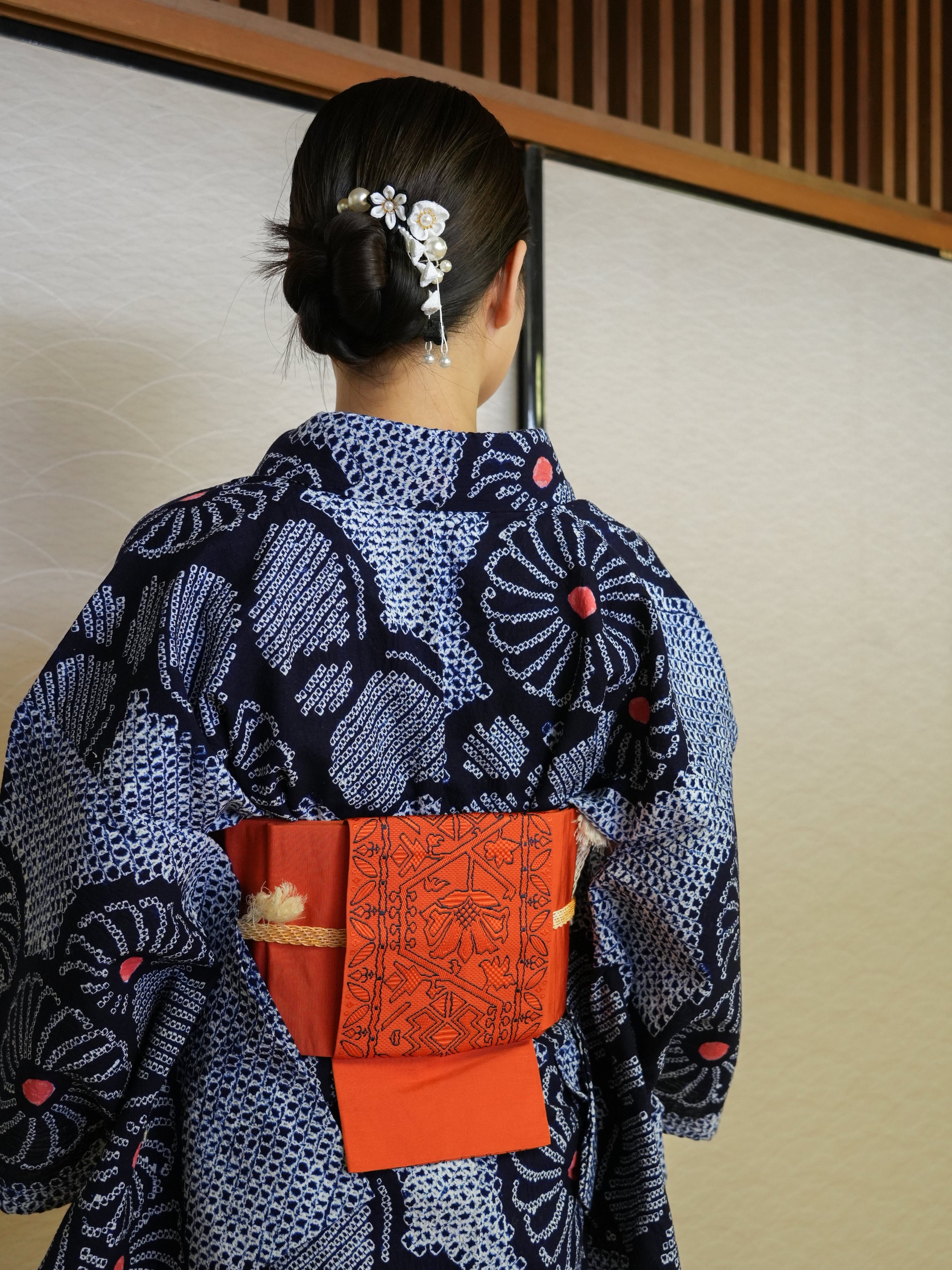 【３点セット】大人のセパレート浴衣｜有松鳴海絞り｜身長155-166cm｜ 