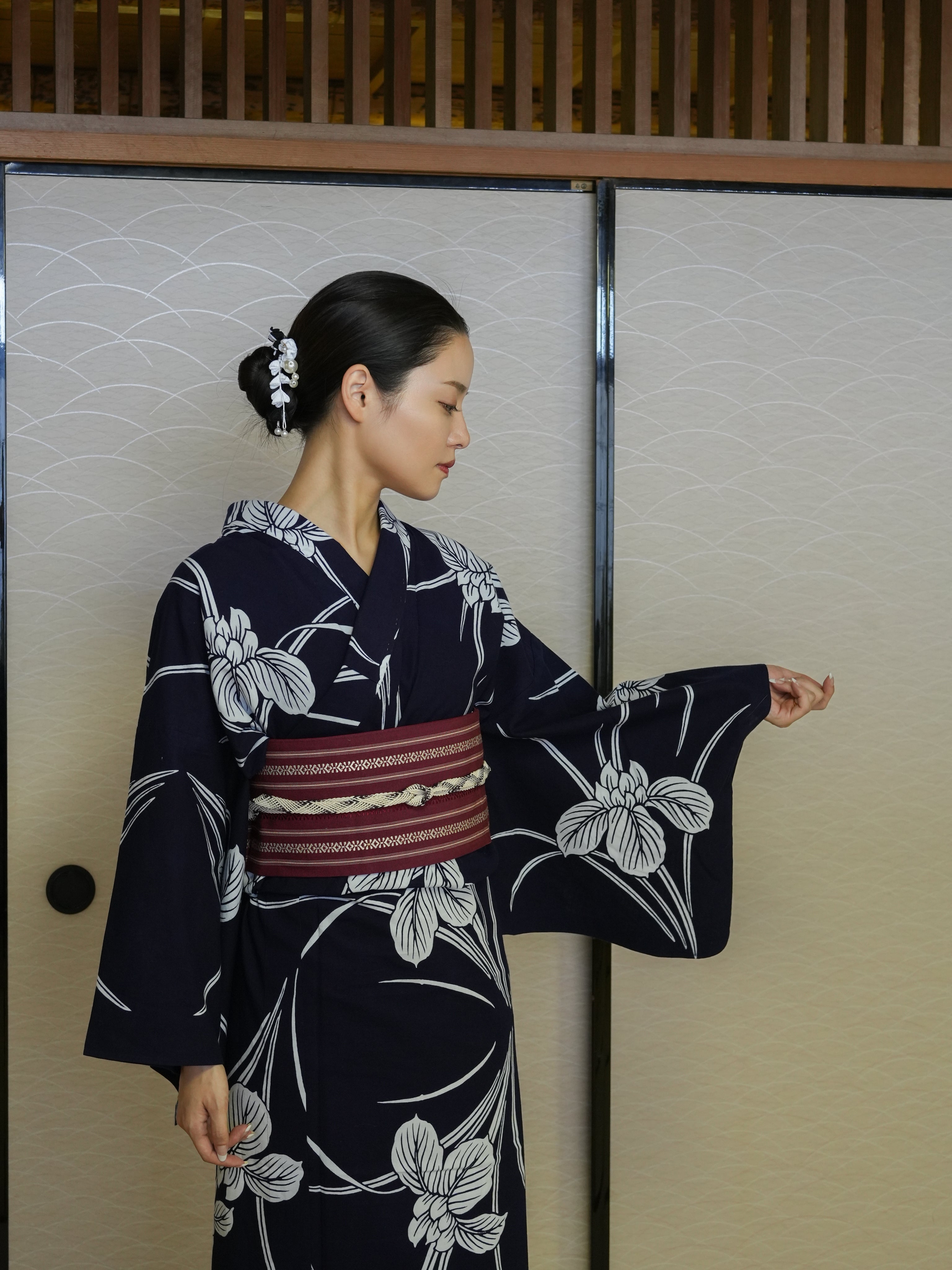 【３点セット】大人のセパレート浴衣｜注染｜手縫い｜身長155-165cm｜ 