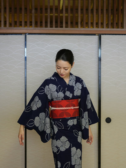 【３点セット】大人のセパレート浴衣｜未使用｜藍染｜身長155-167cm｜ "Cavon"