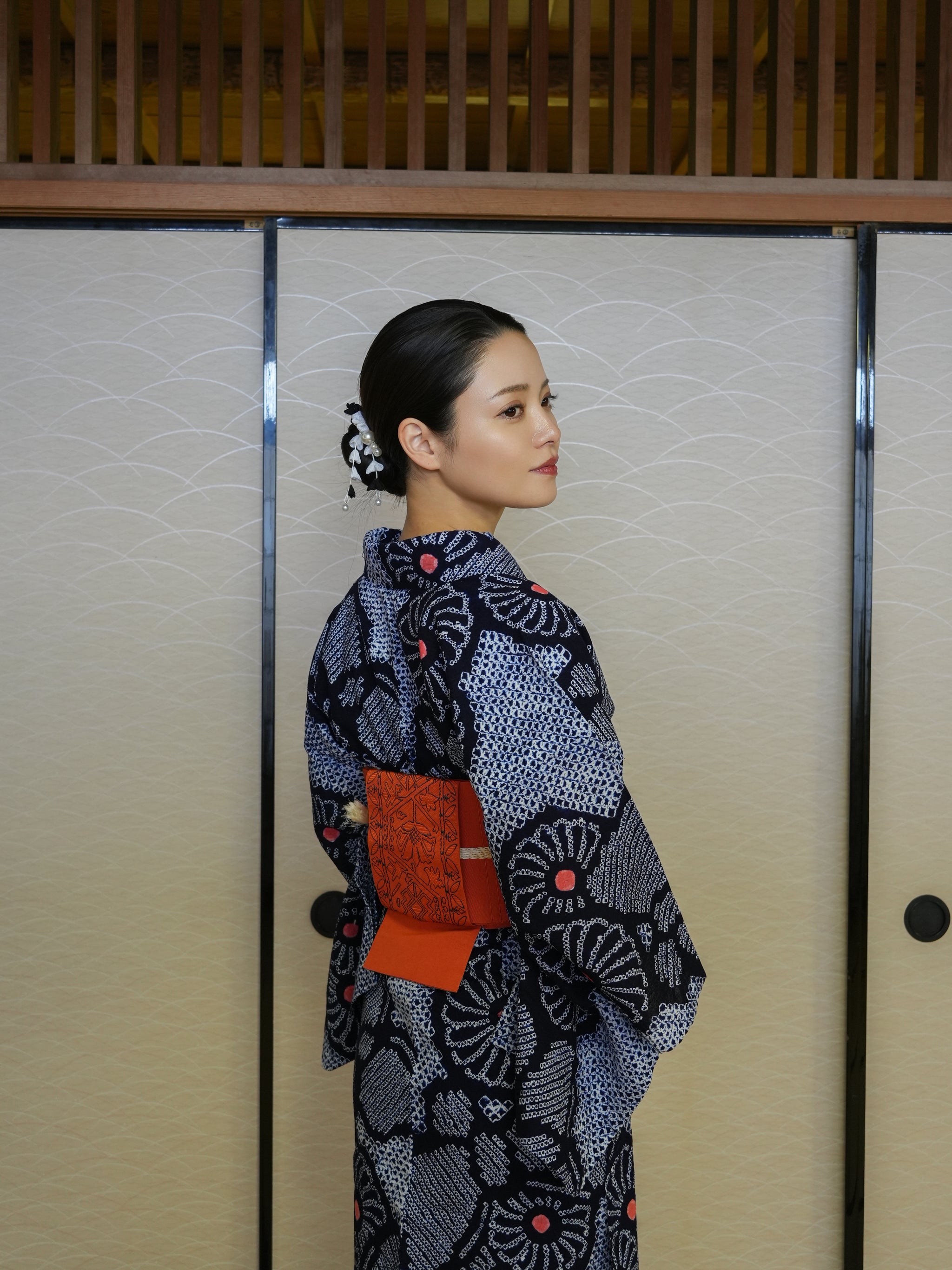 【３点セット】大人のセパレート浴衣｜有松鳴海絞り｜身長155-166cm｜ 