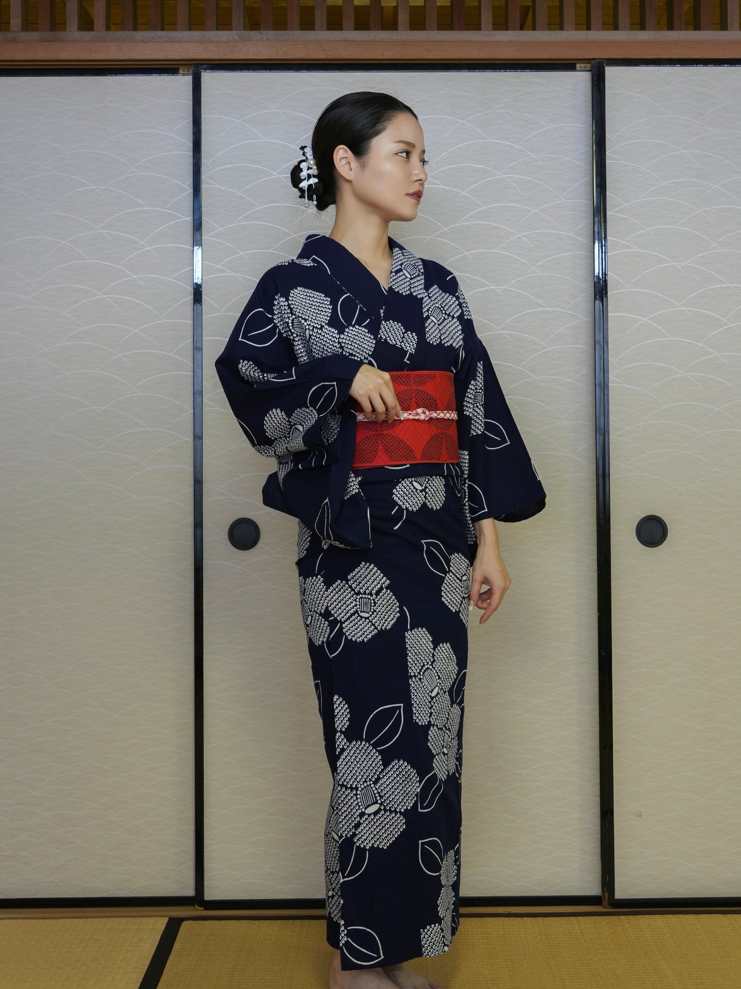 【３点セット】大人のセパレート浴衣｜未使用｜藍染｜身長155-167cm｜ "Cavon"