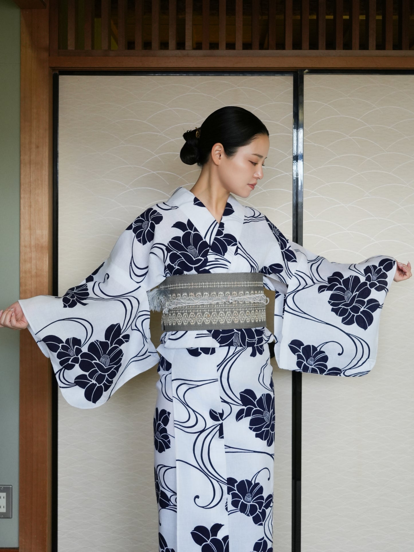 大人のセパレート浴衣４点セット｜注染｜手縫い｜身長150-168cm｜Kiora
