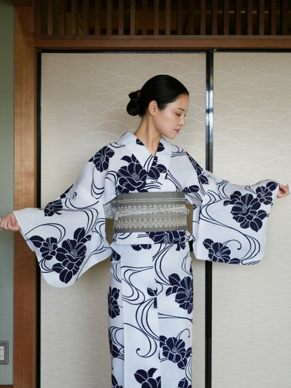大人のセパレート浴衣４点セット｜注染｜手縫い｜身長150-168cm｜Kiora