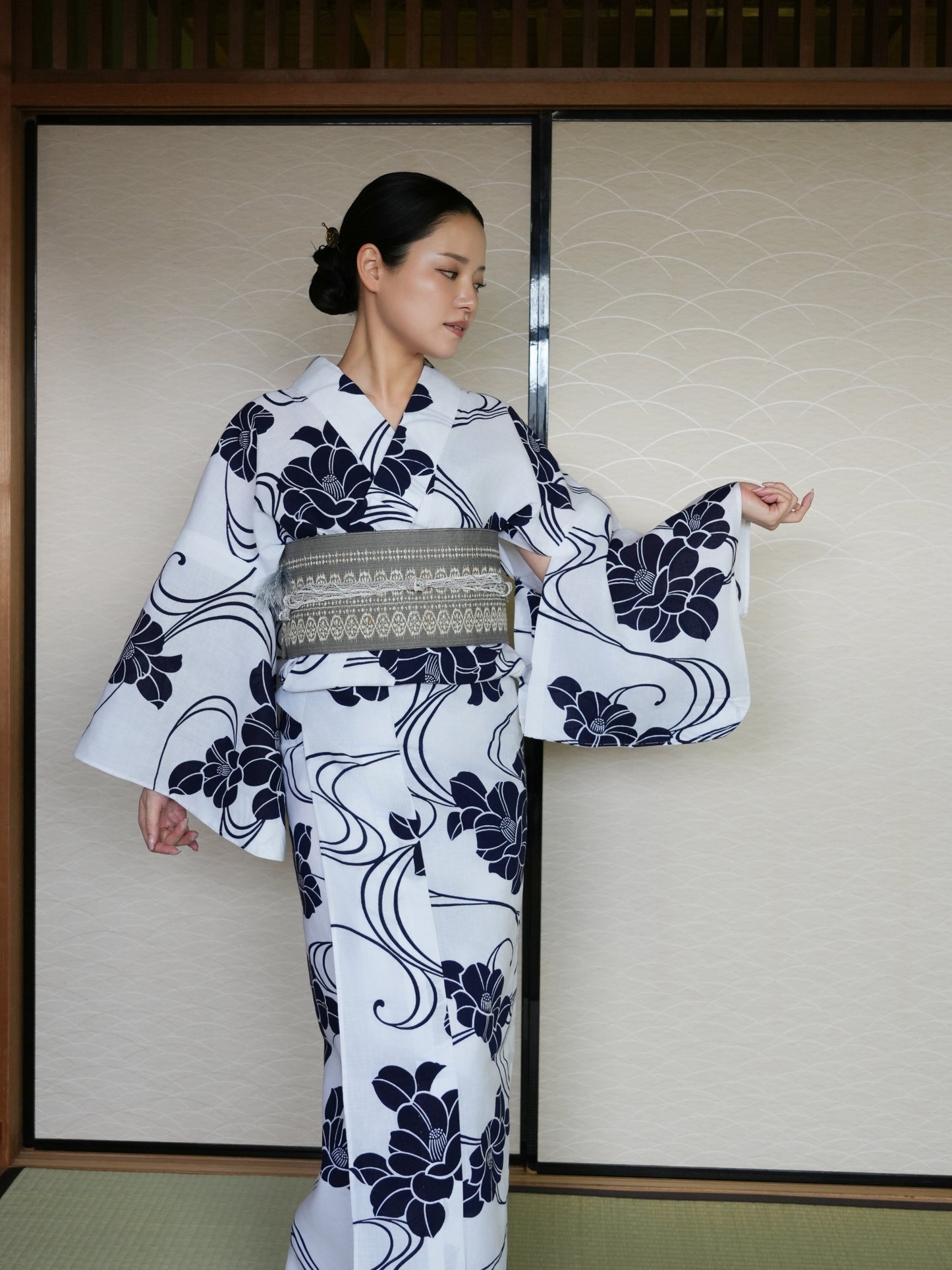 大人のセパレート浴衣４点セット｜注染｜手縫い｜身長150-168cm｜Kiora