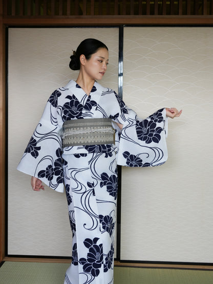 大人のセパレート浴衣４点セット｜注染｜手縫い｜身長150-168cm｜Kiora