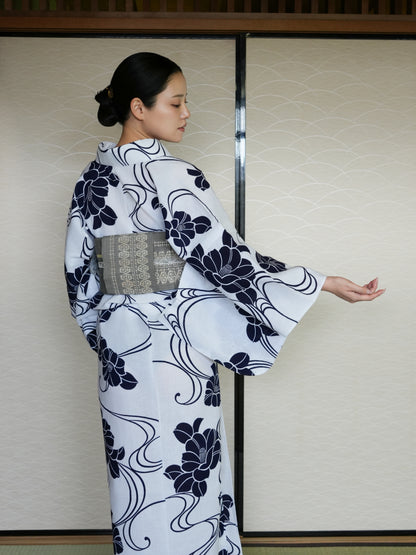 大人のセパレート浴衣４点セット｜注染｜手縫い｜身長150-168cm｜Kiora