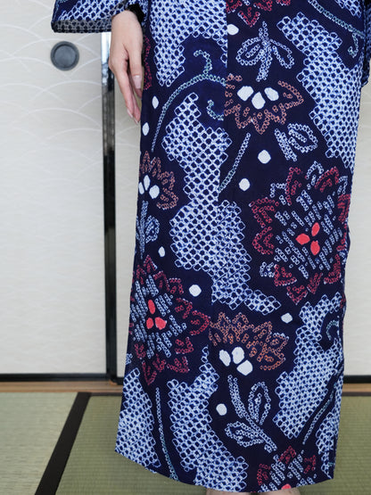大人のセパレート浴衣４点セット｜有松鳴海絞り｜身長150-178cm｜Viron