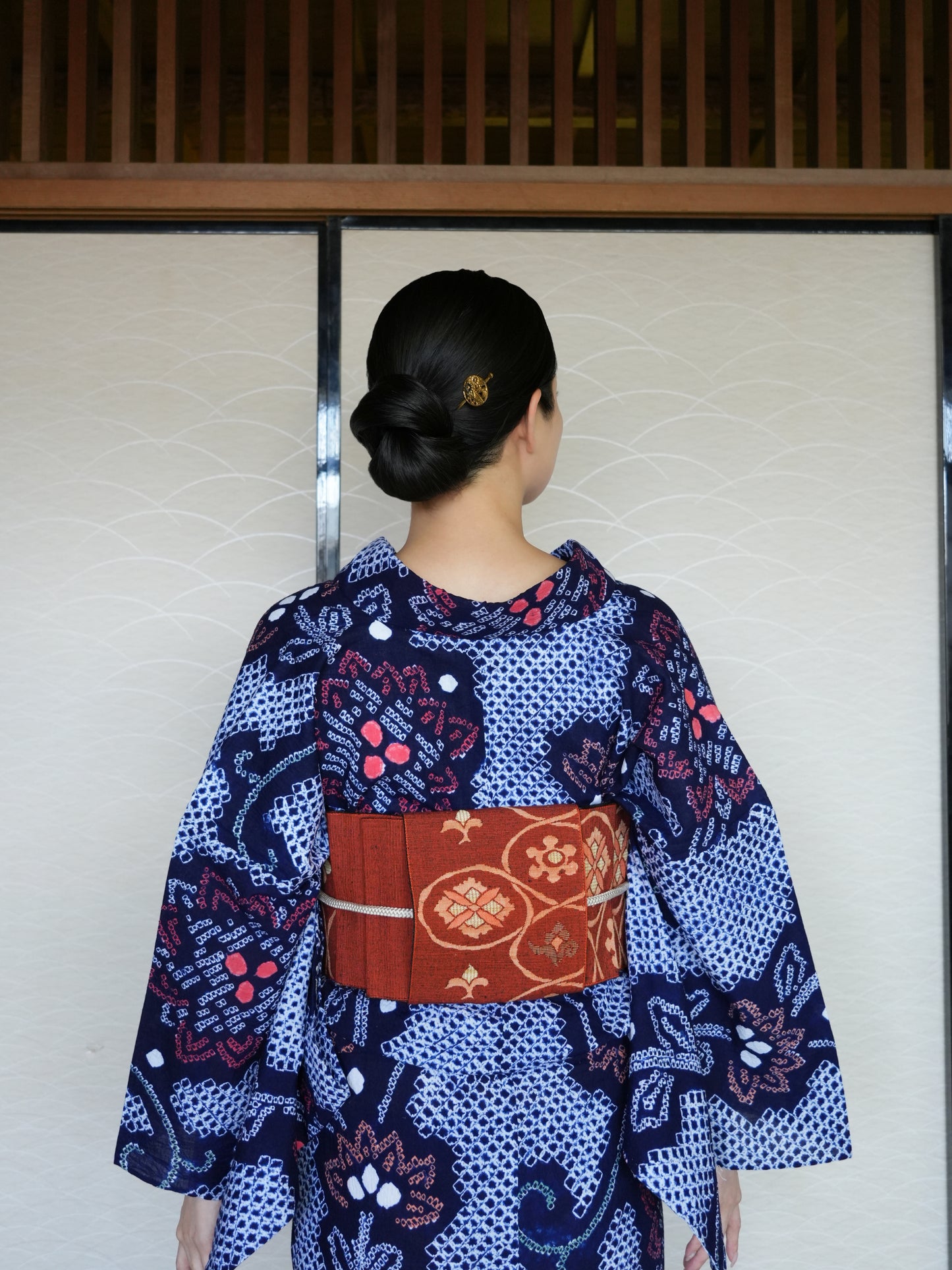 大人のセパレート浴衣４点セット｜有松鳴海絞り｜身長150-178cm｜Viron