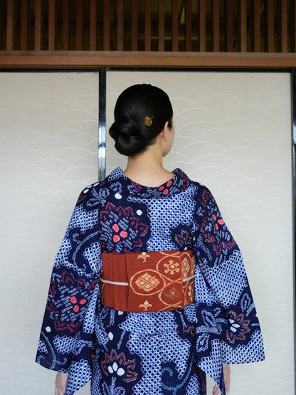 大人のセパレート浴衣４点セット｜有松鳴海絞り｜身長150-178cm｜Viron