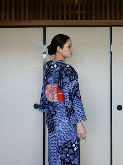 大人のセパレート浴衣４点セット｜有松鳴海絞り｜身長150-165.5cm｜Zivon