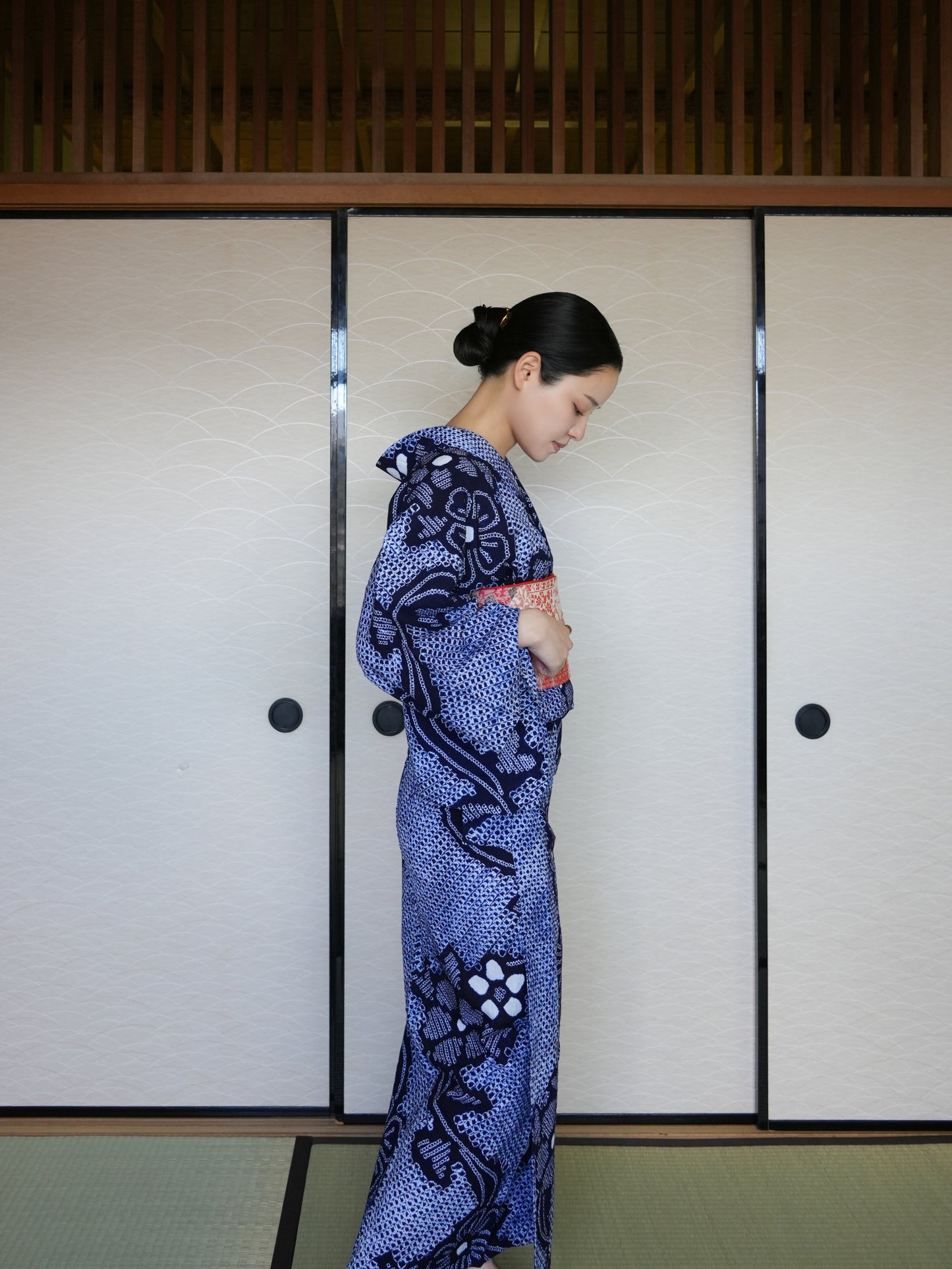 大人のセパレート浴衣４点セット｜有松鳴海絞り｜身長150-165.5cm｜Zivon