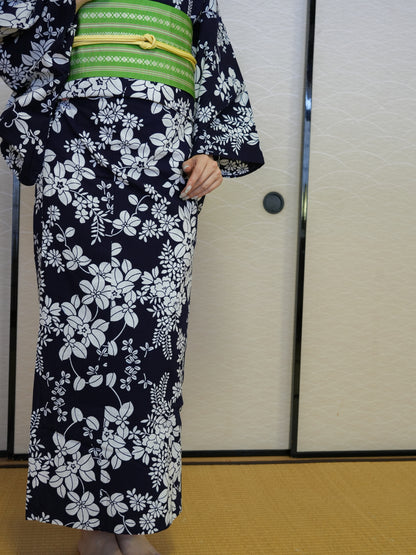 【３点セット】大人のセパレート浴衣｜｜注染｜手縫い｜身長~156cm｜ "Nirox"