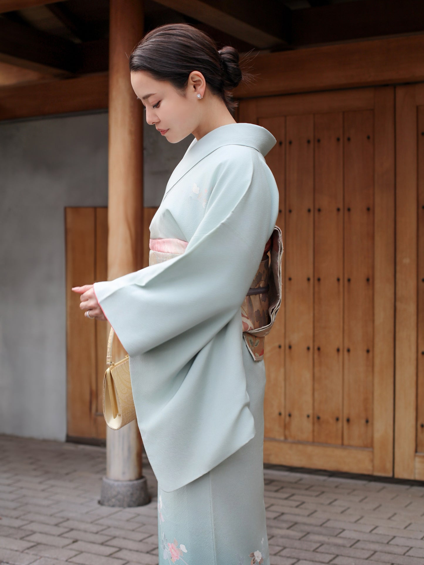 【レンタル】友禅 訪問着 11点フルセット | 身長155-171cm | セパレート着物 | 送料無料 | "Valen"