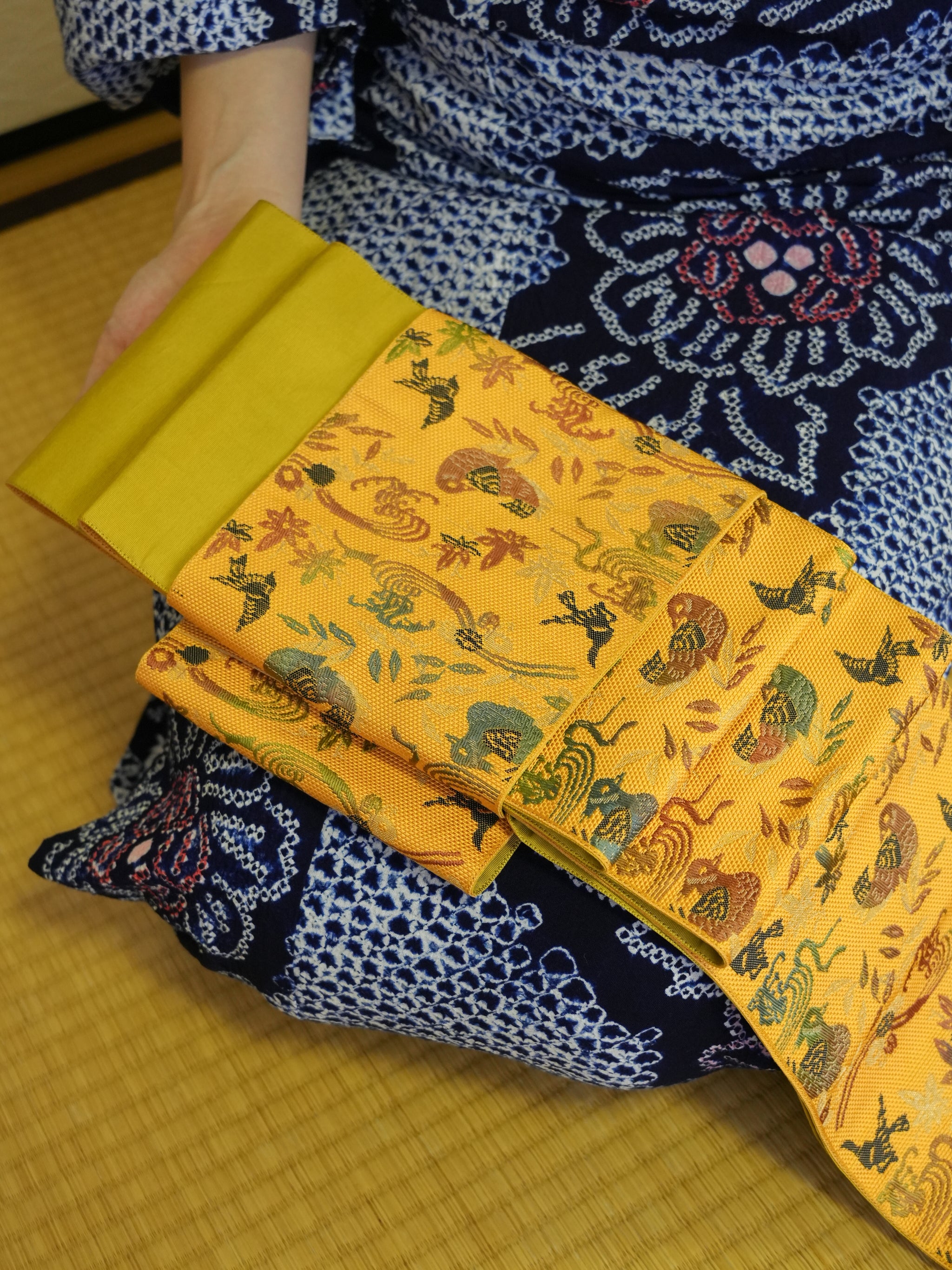 【３点セット】大人のセパレート浴衣｜有松鳴海絞り｜身長155-166cm｜ 