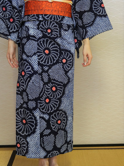 【３点セット】大人のセパレート浴衣｜有松鳴海絞り｜身長155-166cm｜ "Virae"
