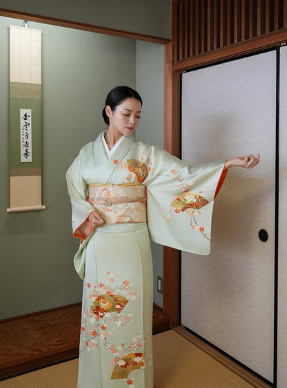 【レンタル】友禅 訪問着 11点フルセット | 身長155-171cm | セパレート着物 | 送料無料 | "Ravon"
