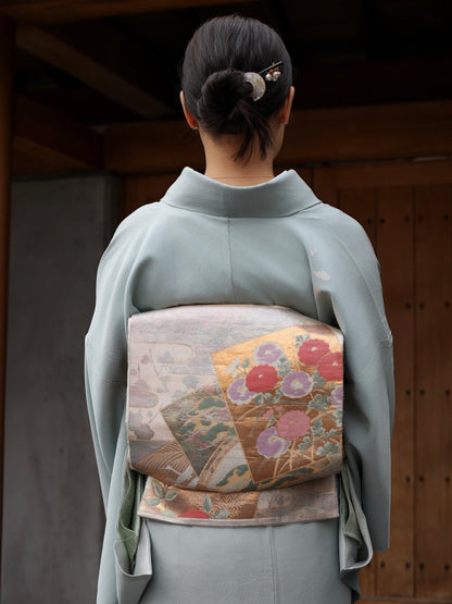 【レンタル】友禅 訪問着 11点フルセット | 身長155-171cm | セパレート着物 | 送料無料 | "Valen"