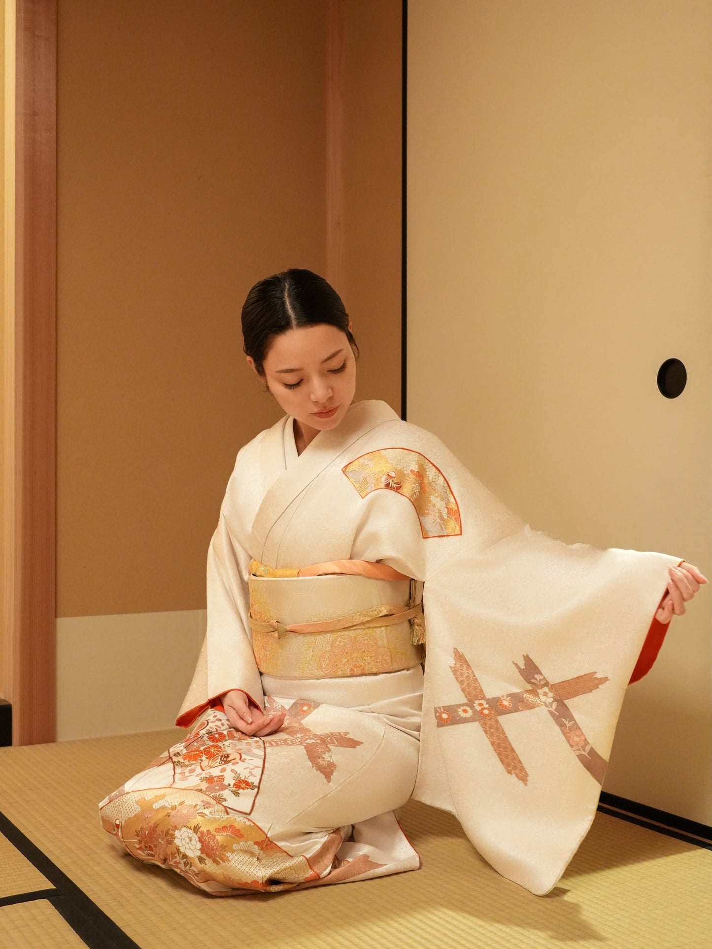 【レンタル】友禅 訪問着 11点フルセット | 身長155-164cm | セパレート着物 | "Viora"