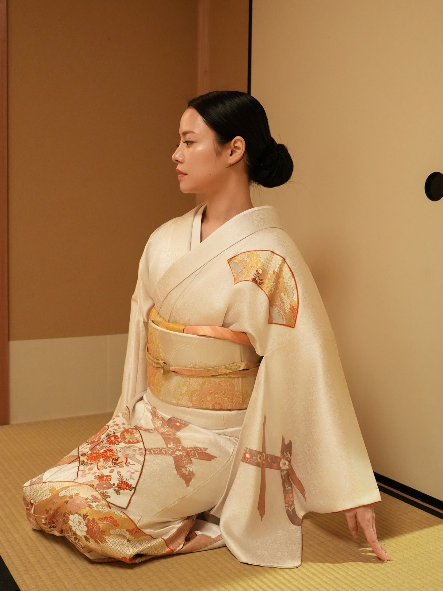 【レンタル】友禅 訪問着 11点フルセット | 身長155-164cm | セパレート着物 | "Viora"