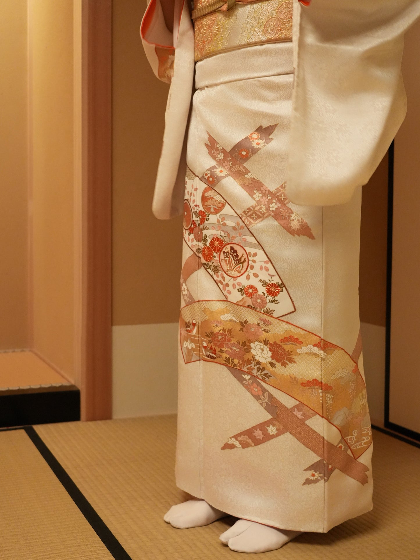 【レンタル】友禅 訪問着 11点フルセット | 身長155-164cm | セパレート着物 | "Viora"