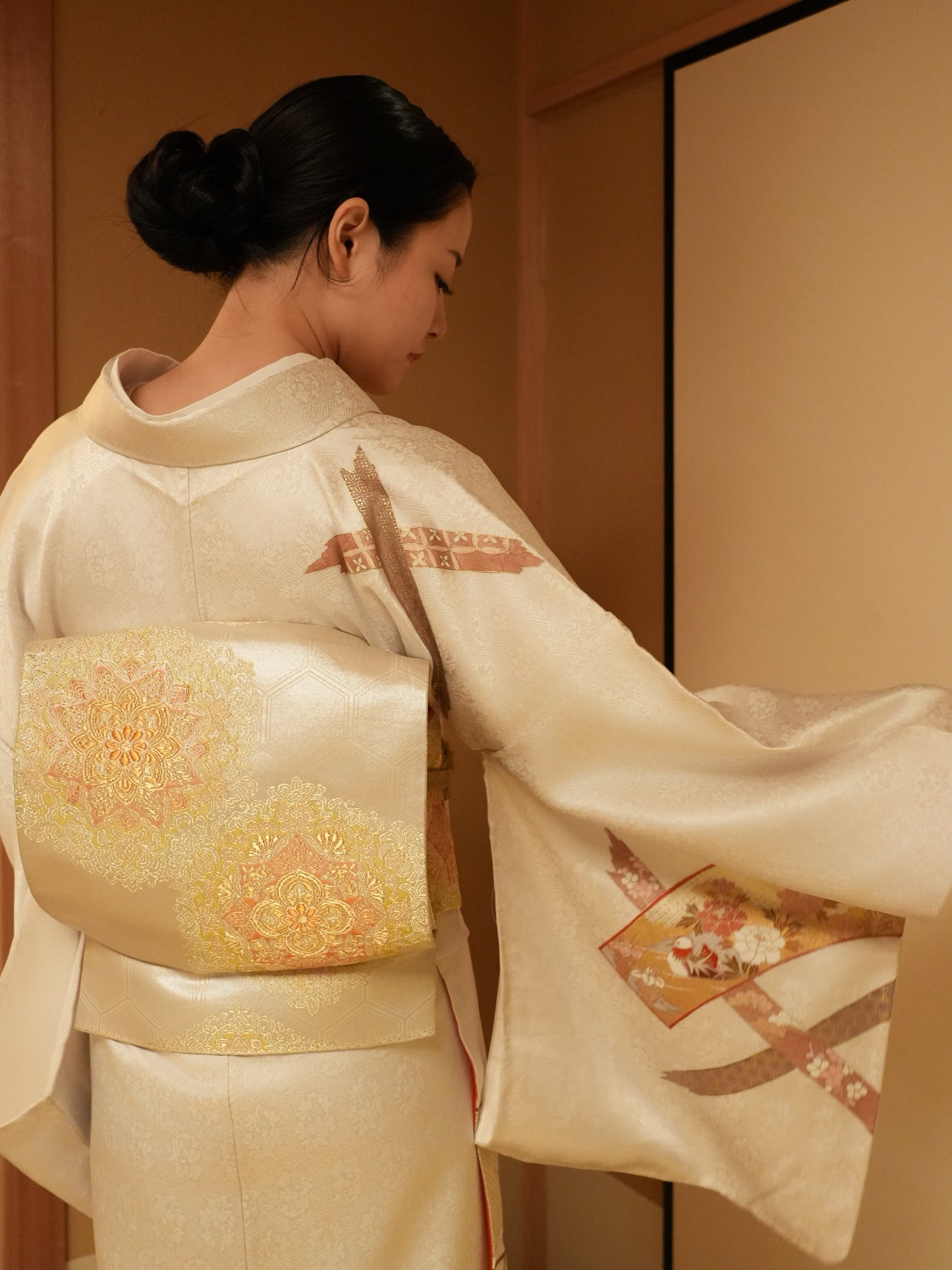 【レンタル】友禅 訪問着 11点フルセット | 身長155-164cm | セパレート着物 | "Viora"