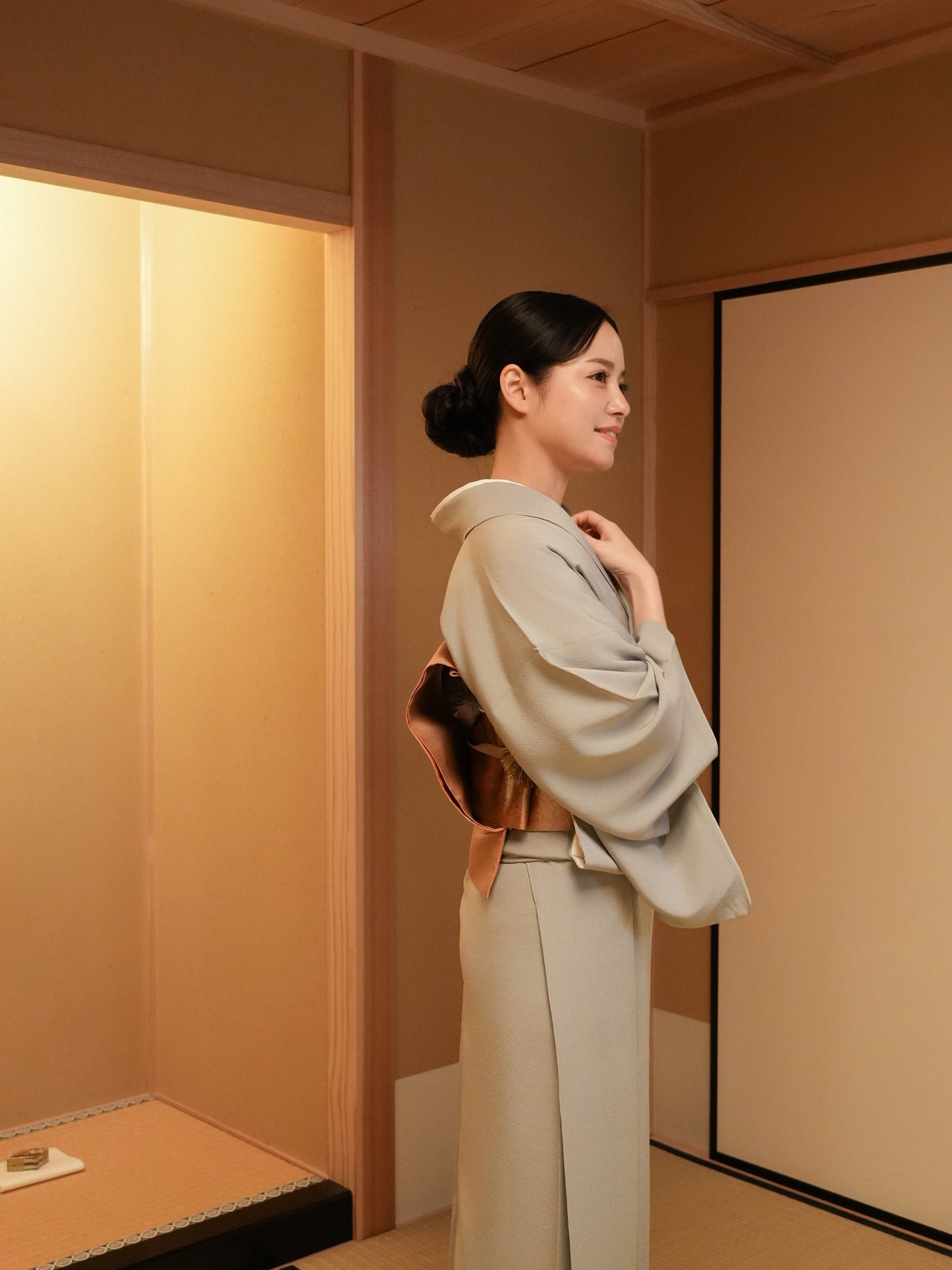 【単品】作家物 色無地 一つ紋（フォーマル）｜身長155-166cm｜セパレート着物｜ "Kiroa"