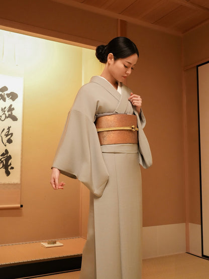 【単品】作家物 色無地 一つ紋（フォーマル）｜身長155-166cm｜セパレート着物｜ "Kiroa"