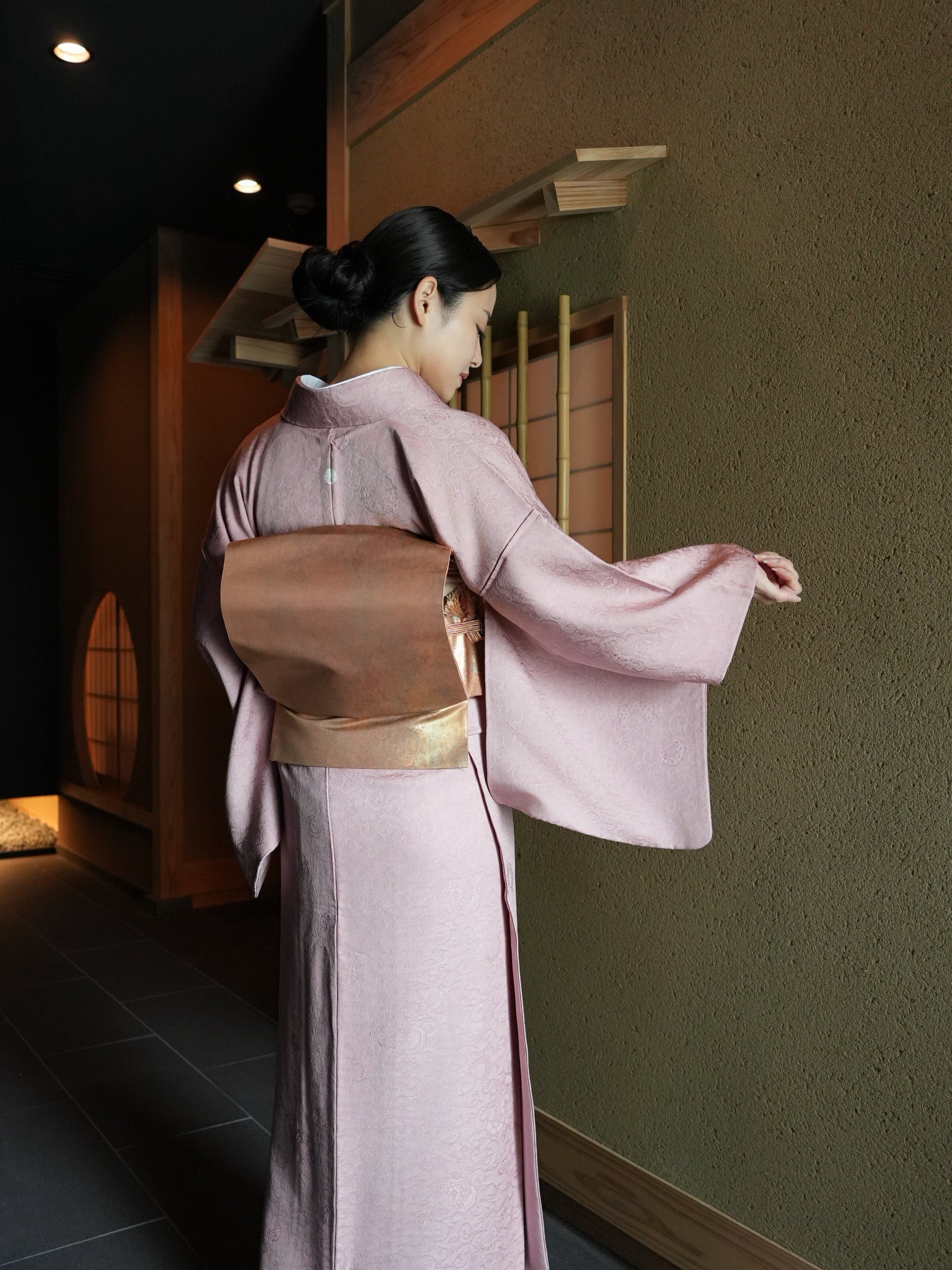 【はじめてのフルセット】色無地  一つ紋（フォーマル）｜身長155-165cm｜セパレート着物｜ 