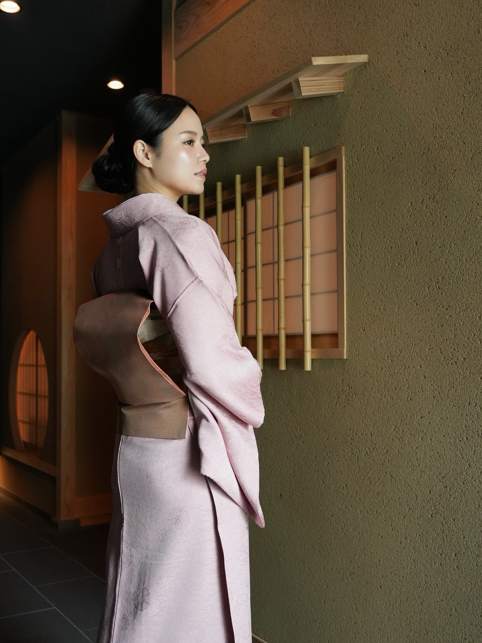【はじめてのフルセット】色無地  一つ紋（フォーマル）｜身長155-165cm｜セパレート着物｜ 