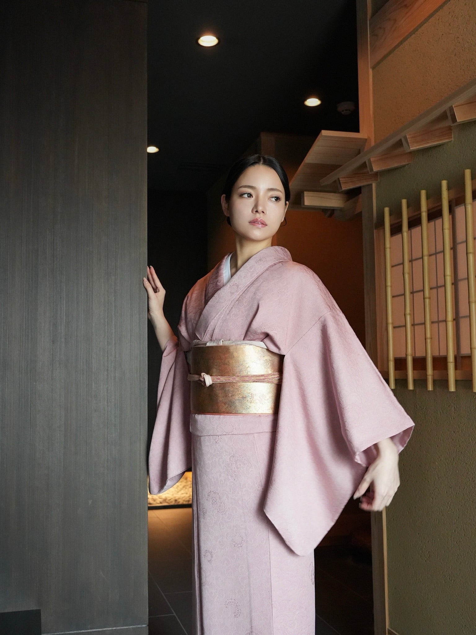 【はじめてのフルセット】色無地  一つ紋（フォーマル）｜身長155-165cm｜セパレート着物｜ 